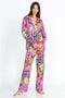 Johnny Was Goza Floral Cap Sleeve Sleep Dress Flower Butterfly Home Pink Large NEW