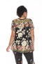 Johnny Was Redland Favorite Short Sleeve Floral V Neck Swing Tee Special Shirt Black New