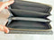 Gucci Signature Micro GG Black Fold Wallet Leather Purse Italy Zip Card Case NEW