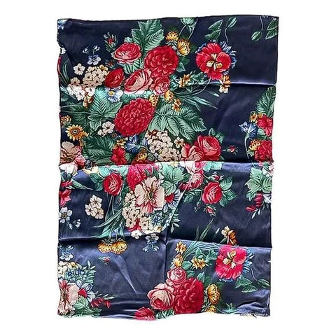 Johnny Was Decklyn Pillow Case Silk Flower Zipper Navy Blue Pink Home 2 pc NEW