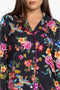 Johnny Was Sognatore Neros Long Sleeve PJ Set Floral Lounge Pajama Black New