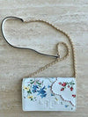 Tory Burch Applique Chain Savannah Ivory Afternoon Floral White Shoulder Bag NEW