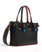 Christian Louboutin Cabata Mini Spike Leather Tote Bag Black Red Handbag NEW