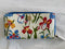 Tory Burch Painted Floral Iris Zip Continental Wallet Flower Canvas White Bag NEW