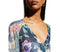 Johnny Was Sunrise Surf Swim Resort Cover Up Long Dress V Neck Flower Blue NEW