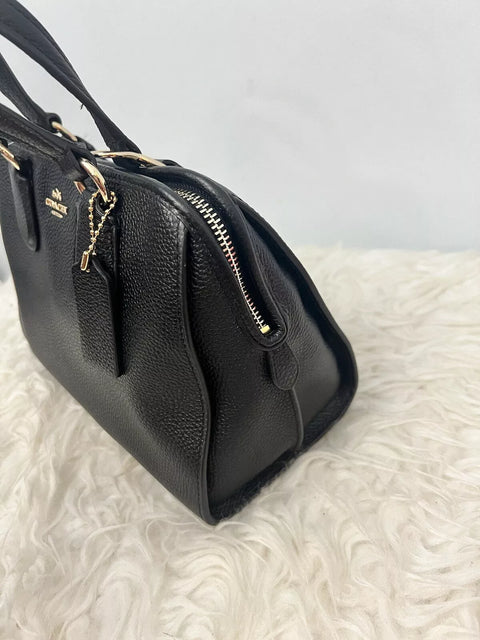 Coach Mini Nolita Satchel Polished Leather Shoulder Bag Handbag Purse Black NEW