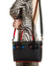 Christian Louboutin Cabata Mini Spike Leather Tote Bag Black Red Handbag NEW