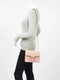 Gucci Soft Pink Dollar Calfskin Interlocking G Leather Shoulder Bag Handbag Italy NEW
