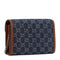 Gucci Dionysus GG Mini Chain Wallet Black Denim Handbag Silver Italy Bag NEW