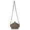 Mary Frances Royal Treatment Crossbody Crown Handbag Beaded Silver Gray Bag New