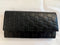 Gucci Signature Guccissima GG Black Fold Over Wallet Bag Box Purse Authentic New