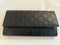 Gucci Signature Guccissima GG Black Fold Over Wallet Bag Box Purse Authentic New