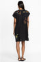 Johnny Was Lemona Dress Floral Embroidery Linen Natural Button Front White NEW