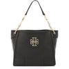 Tory Burch Small Britten Leather Tote Bag Black Handbag Shoulder Bag Purse New