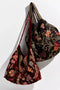 Johnny Was Taline Velveteen Tote Coffee Bean Brown Velvet Bag Handbag Hobo NEW