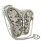 Mary Frances Flitter & Gleam Crossbody Butterfly Handbag Beaded Silver Bag New