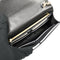 Gucci GG Black Crossbody Handbag Calf Leather Gold Chain Bag Italy New