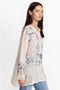 Johnny Was Alessa Tunic Long Sleeves Top Shirt Floral Embroidery Shell White New