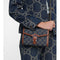 Gucci Dionysus GG Mini Chain Wallet Brown Denim Crossbody Handbag Italy New