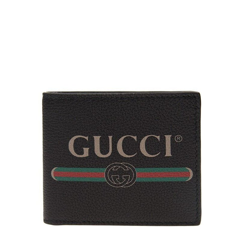 Gucci Cripto Wallet Fold GG Italy Leather Card Case Black New