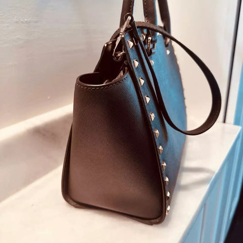 Michael Kors Selma North South Large Tote Bag Leather Coffee Brown Handbag NEW