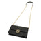 Gucci GG Black Crossbody Handbag Calf Leather Gold Chain Purse Bag Italy NEW