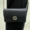 Gucci GG Black Crossbody Handbag Calf Leather Gold Chain Purse Bag Italy NEW