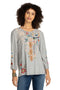Johnny Was Ellia Black Puff Sleeve Shirt Blouse Floral Bird Long Cotton Embroidery Top NEW