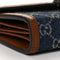 Gucci Dionysus GG Mini Chain Wallet Brown Denim Crossbody Handbag Italy New