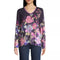Johnny Was Janie Favorite Valeria Long Floral Special Tee Purple Top Shirt NEW