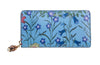 Gucci Nymphae Azure Floral Blue Continental Wallet Leather Box Italy Flower New