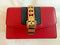 Gucci Red Leather Small Mini Gold Chain Handbag Bag Sylvie Super Web Italy NEW