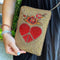 Mary Frances I Love Peace Red Heart Handbag Crossbody Phone Bag Gold Purse NEW