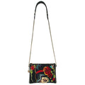 Mary Frances Rhythm & Blues Crossbody Clutch Handbag Beaded Roses Black Bag New