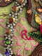 Mary Frances Damsel In Flight Hard Zip Novelty Bag Green Bead Handbag Purse NEW