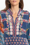 Johnny Was Vember Burnout Gweneth Special Dress Flowers Velvet Floral Blue New
