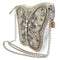 Mary Frances Flitter & Gleam Crossbody Butterfly Handbag Beaded Silver Bag New