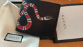 Gucci Kingsnake Print GG Supreme Wallet Logo Leather Red White Black Italy New