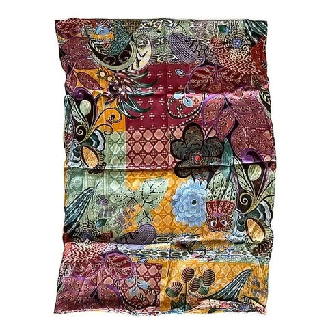 Johnny Was Decklyn Pillow Case Silk Flower Zipper Navy Blue Pink Home 2 pc NEW