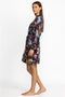 Johnny Was Sognatore Neros Long Sleeve PJ Set Floral Lounge Pajama Black New