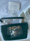 Gucci Rajah Chain Shoulder Bag Leather Medium Gold Dark Green Handbag Vitello NEW