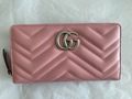 Gucci Chevron Violet Roseate Wallet Rose Pink GG Leather Italy Box New