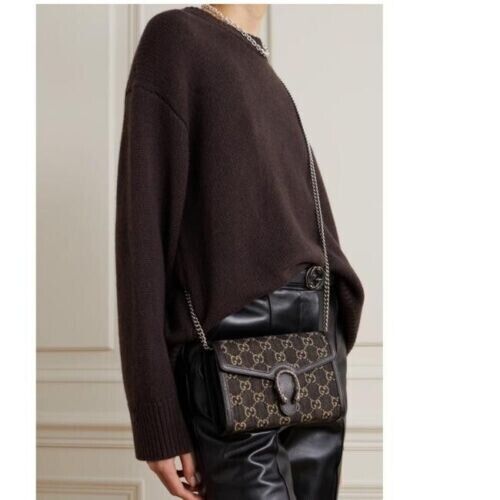 Gucci Mini Dionysus Shoulder Bag in Black Denim – Gavriel.us