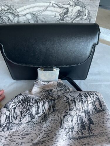 Gucci Black Ring Michel GG Handbag Azalea Calf Leather Gold Bag Italy Purse NEW