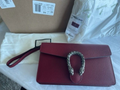 GUCCI Dionysus Red Small handbag Leather Bag Italy NEW wristlet