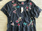 Johnny Was Flower Adara Legging Embroidery Leggings Pant BLACK NEW