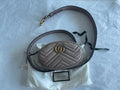 Gucci GG Marmont Belt Bag Matelasse Leather Gold Handbag Chevron Rose Bag New