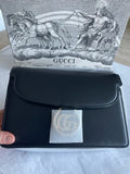 Gucci Black Ring Michel Gg Handbag Calf Azazlea Box Leather Gold Bag Itay NEW
