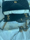 Gucci Black Velvet Marmont Matelasse GG Shoulder Bag Handbag New