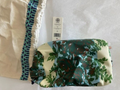 Tory Burch Floral Virginia Large Cosmetic Case White Green Tori Handbag Bag New